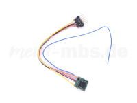 ZIMO Elektronik MX616F - Zimo MX616F Subminiatur-Decoder - 8 x 8 x 2,4 mm - 6-polig mit Kabelbaum